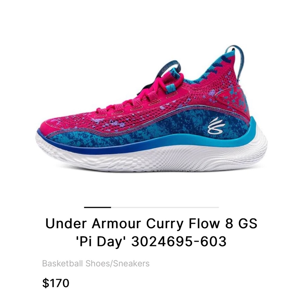 Under Armour Curry Flow 8 GS 'Pi Day'